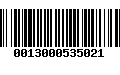 Código de Barras 0013000535021