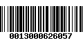 Código de Barras 0013000626057