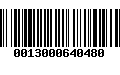 Código de Barras 0013000640480