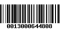 Código de Barras 0013000644808