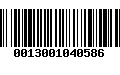 Código de Barras 0013001040586