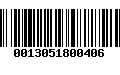 Código de Barras 0013051800406