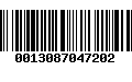 Código de Barras 0013087047202