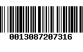 Código de Barras 0013087207316