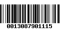 Código de Barras 0013087901115