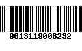 Código de Barras 0013119008232