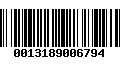 Código de Barras 0013189006794