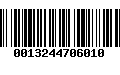 Código de Barras 0013244706010