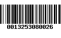 Código de Barras 0013253080026