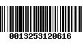 Código de Barras 0013253120616