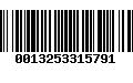 Código de Barras 0013253315791