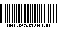 Código de Barras 0013253570138