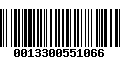 Código de Barras 0013300551066