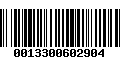 Código de Barras 0013300602904