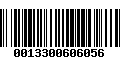 Código de Barras 0013300606056