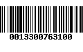 Código de Barras 0013300763100