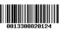 Código de Barras 0013300820124