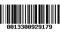 Código de Barras 0013300929179