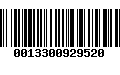 Código de Barras 0013300929520