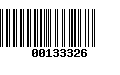 Código de Barras 00133326