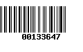 Código de Barras 00133647