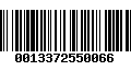 Código de Barras 0013372550066