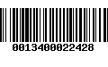 Código de Barras 0013400022428