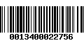 Código de Barras 0013400022756