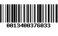 Código de Barras 0013400376033