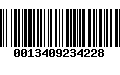 Código de Barras 0013409234228