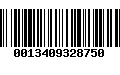 Código de Barras 0013409328750