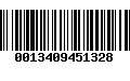 Código de Barras 0013409451328