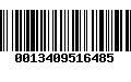 Código de Barras 0013409516485