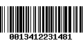 Código de Barras 0013412231481