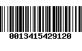 Código de Barras 0013415429120