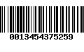 Código de Barras 0013454375259