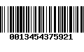 Código de Barras 0013454375921