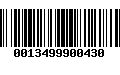 Código de Barras 0013499900430