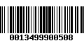 Código de Barras 0013499900508