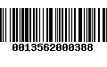 Código de Barras 0013562000388