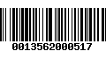 Código de Barras 0013562000517