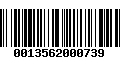 Código de Barras 0013562000739