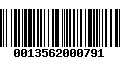 Código de Barras 0013562000791