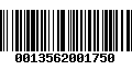 Código de Barras 0013562001750