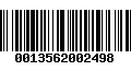 Código de Barras 0013562002498