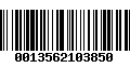 Código de Barras 0013562103850