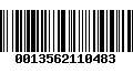 Código de Barras 0013562110483