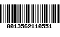 Código de Barras 0013562110551