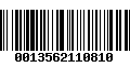 Código de Barras 0013562110810