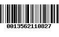 Código de Barras 0013562110827